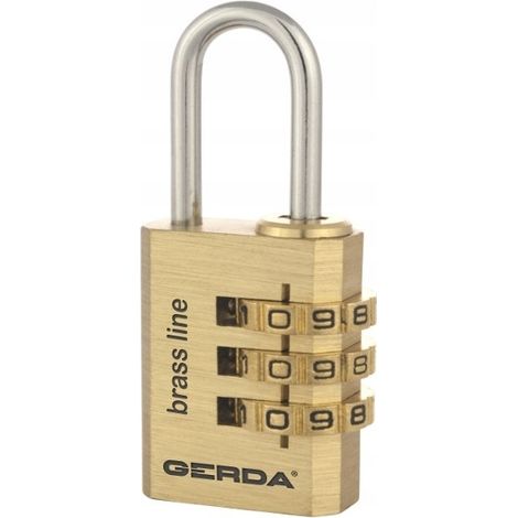 Candado Gerda brass line s20 código ajustable 20mm (1/3)