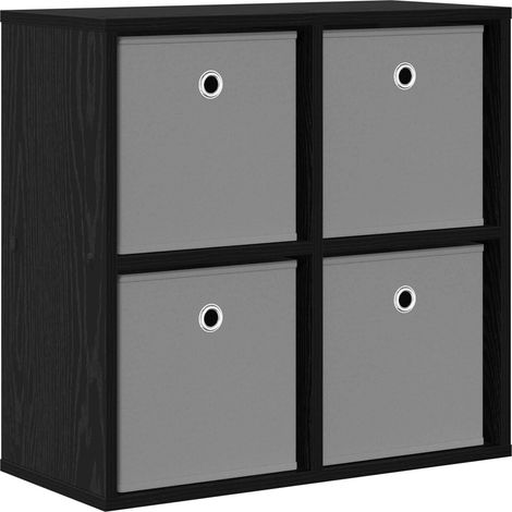 Maison Exclusive - Credenza con cassetto Rovere Nero 59,5 x 27 x 57 cm