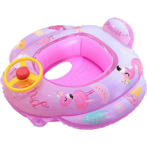 Bouée gonflable pour piscine avec volant pour enfants, idéale pour l'été en extérieur - Style 2 (1/5)