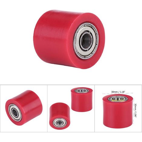 Universelle 8-mm-Kettenspannrolle für Motorrad-, Dirtbike- und Enduro-Ketten, rote Farbe