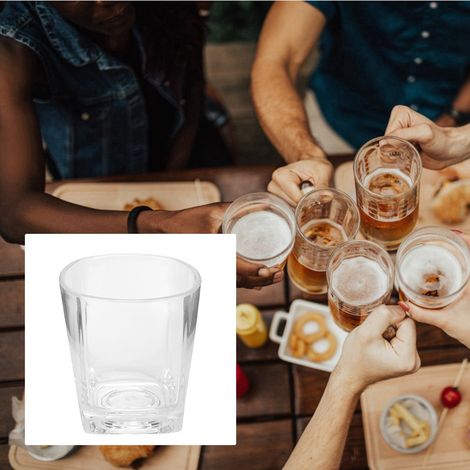 Verre à whisky, vin et bière écologique en acrylique de 180 ml, accessoires de bar (8007) (1/5)