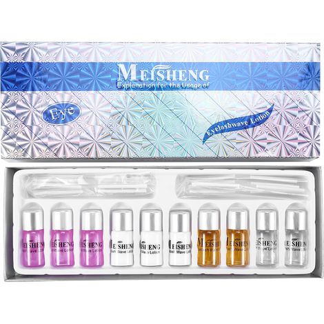 Kit professionnel de permanente de cils pour dames : lotion de bouclage et recourbe-cils, ensemble complet (1/5)
