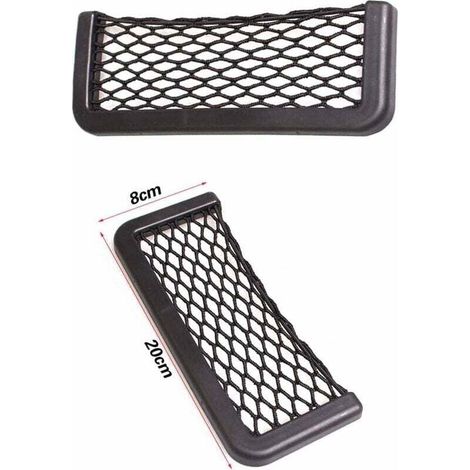 Set mit 2 magischen schwarzen Kofferraum-Aufbewahrungsnetzen 20 x 8,5 cm (1/4)