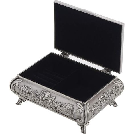 Vintage Rose Gold Zinc Alloy Jewelry Box - Elegant Storage Case for Rings, Earrings and Necklaces (1/5)