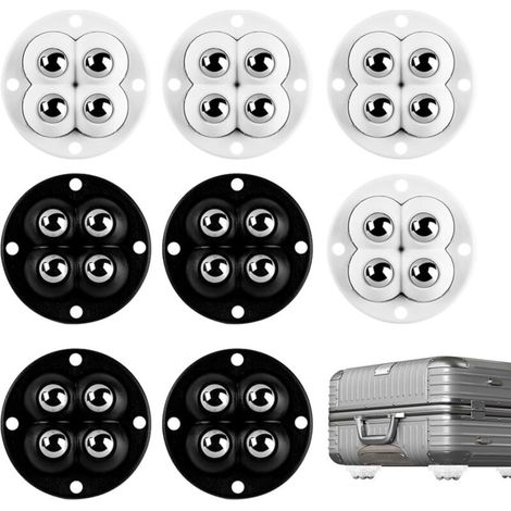 Lot de 8 roulettes auto-adhésives, rotation à 360 degrés, roulettes universelles pivotantes pour appareils de cuisine, petit (1/4)