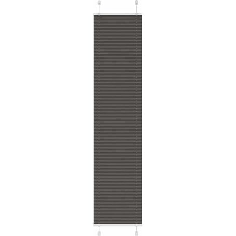 Plissee Schwarz 50x200 cm Stoffbreite 49,4 cm Polyester