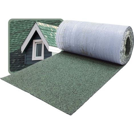 DAPRONA Dachschindeln, Firstabdeckung 5m x 32cm, Bitumen Firstband für Gartenhaus, Carport - Grün
