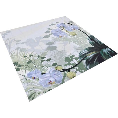 Shower Curtain, Lightweight Waterproof Shower Curtain Liner with Flower and Plant Pattern for Shower, Family Bathroom Decoration for Bathtub (180x200cm) (1/5)