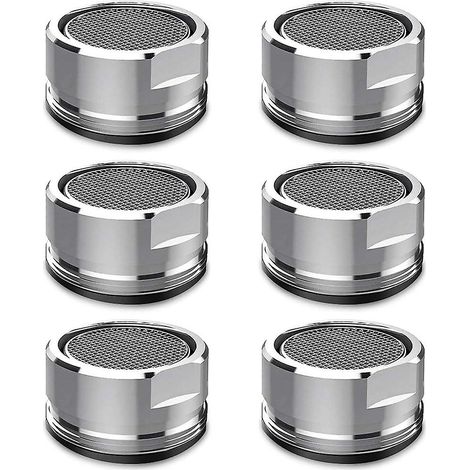 Set mit 6 Messing-Wasserhahn-Luftsprudlern mit Außengewinde – Spritzschutz und Wassersparfunktion für Bad und Küche (1/5)