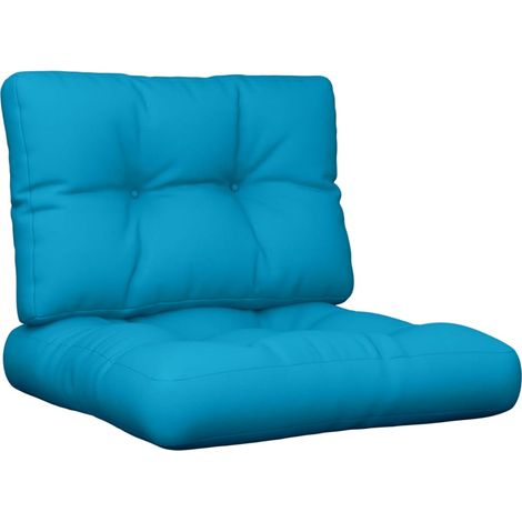 Maison Exclusive - Palettenkissen 2 Stk. Blau Stoff