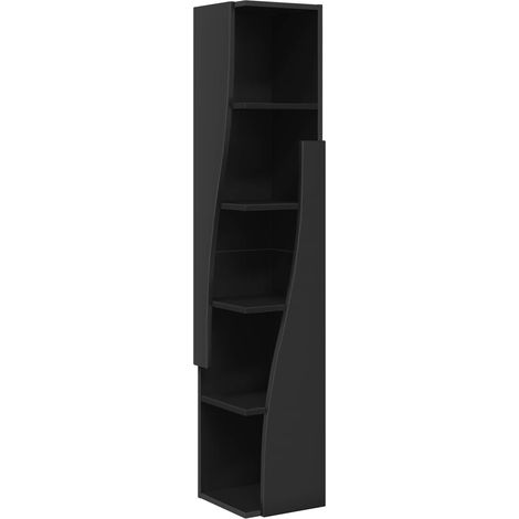 Maison Exclusive - Meuble d'angle Noir 27,5x27x140cm Bois d'ingénierie (1/5)