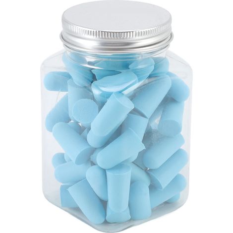 60 Pièces Bouchons d'Oreille en Mousse Douce, Réduction de Bruit pour Événements Bruyants, Bleu