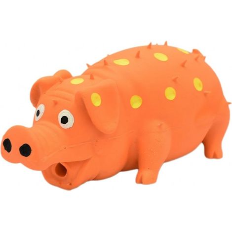 Cochonnet couineur pour chiens, 1 cochonnet qui grogne, adapté aux chiens de petite, moyenne et grande taille, en caoutchouc résistant, pour chiens et chiots, jouet interactif et amusant en latex - Co