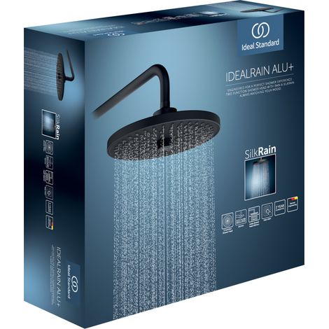 Ideal Standard ALU+ - Rociador de ducha, diámetro 26 cm, negro seda BD581XG (1/3)