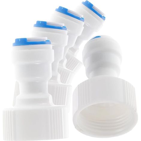 Raccordo a 4 pezzi a connessione rapida per depuratore d'acqua, connettore a scatto, adattatore per tubo di depurazione dell'acqua per rubinetto (1/5)