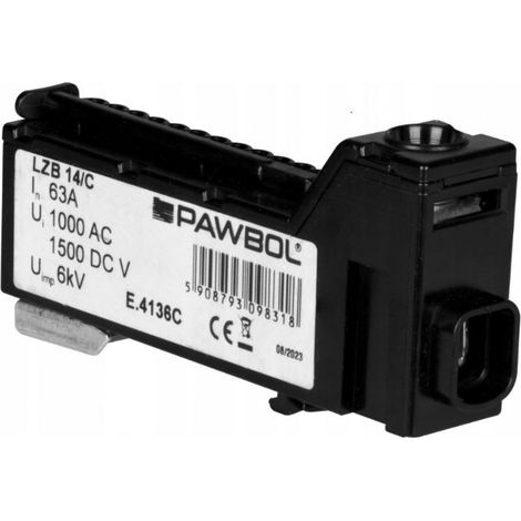 Liste De Raccordement Sans Filet Noire Lzb 14/c - Universelle - 1 Pièce - Installation Électrique - Pratique (1/5)