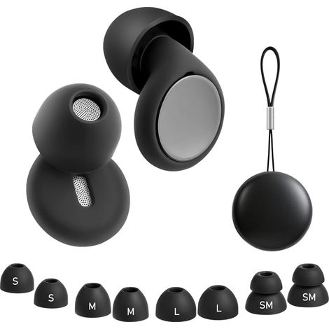 Bouchon d'Oreille, Ultra Doux s Réduisant Le Bruit 28 Db, Avec 4 Paires Embouts Simples(S/M/L) Et 1 Paires Doubles, Confortables Pour Le Sommeil,Pour Les Voyages, Se Concentrer (1/5)