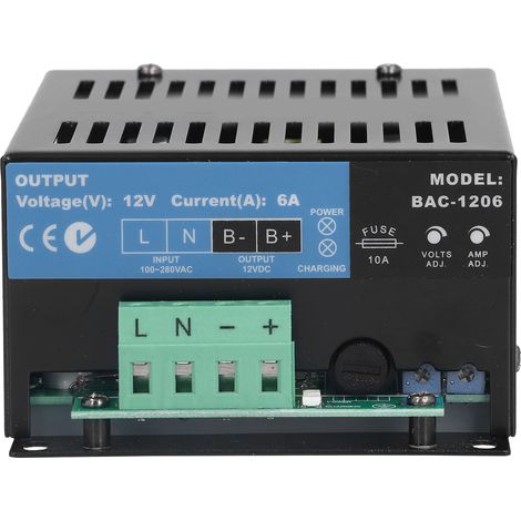 Chargeur intelligent LED pour batterie de générateur diesel Genset, équipement de charge 135W BAC-1206, entrée CA 100-280V (1/5)