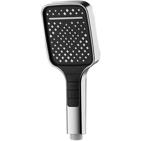 BARKBUSTERS Pommeau de douche carré large, pommeau de douche à main, pommeau de douche haute pression à économie d'eau, 7 modes (argent) (1/5)