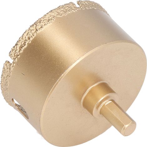 Scie cloche diamantée, foret en acier au carbone pour carrelage, porcelaine et verre, queue triangulaire, 70 mm (1/5)