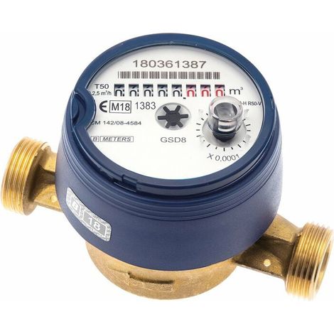 Submedidor para lectura remota del contador - Modelo para agua fría - DN 15 - 3/4" Macho Macho