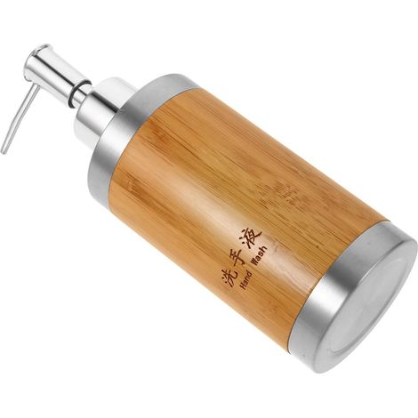 de savon rechargeable en bambou avec flacon pompe de 250 ml