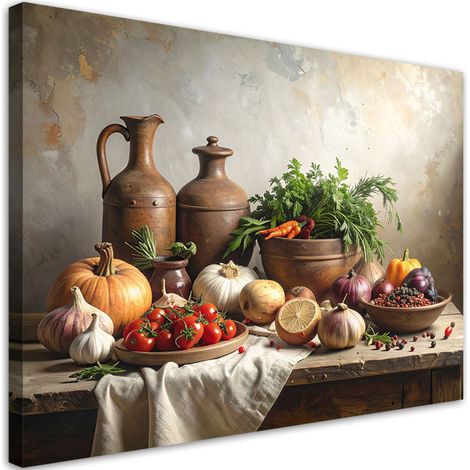 Quadro su tela, Spezie e verdure natura morta, 60x40 (1/5)