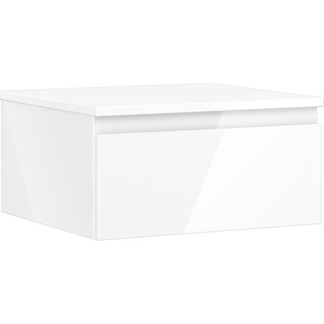 Mexen Orio Badezimmerunterschrank 50 cm mit Arbeitsplatte, 1 Schublade, weiß glänzend - 91A10-05023-1-BFC00