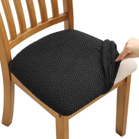 Housse de Chaise Extensibles en Jacquard pour Salle à Manger Amovibles et Lavables(4pcs) (1/5)