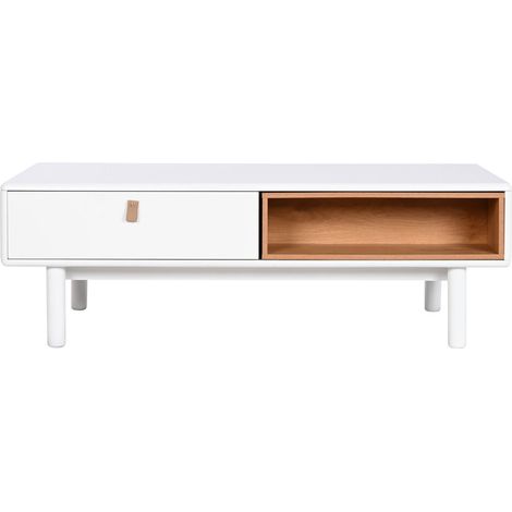 Mesa Centro Mdf Pu 120X60X40 Blanco (1/5)