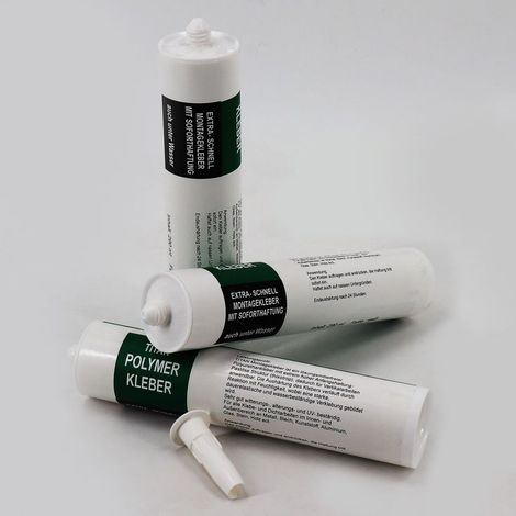 2 x colle, natte de bordure de bassin, bâche gravillonnée, filet anti-érosion pour le film de bassin 290 ml, blanc (1/5)