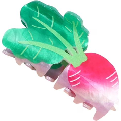 Pince à cheveux acrylique à motif fruité, idéale pour les vacances et le quotidien. (1/5)