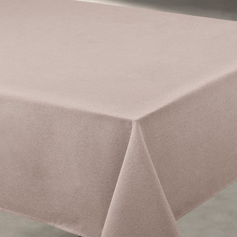 Nappe déperlante anti-taches - Effet lin Taupe 145x240 cm