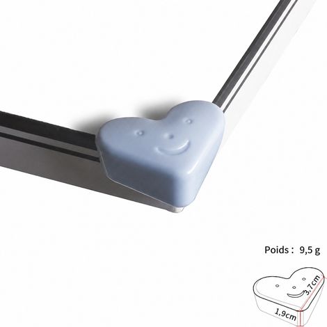 Protège-coins en silicone pour meuble forme cœur bleu ciel lot de 10 10 réf 3435 500 g – Livraison gratuite