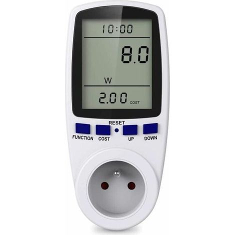 Prise Compteur d'énergie Numérique,Prise de Consommation Electrique Surveillance de l'énergie pour les Gros Appareils (1/4)