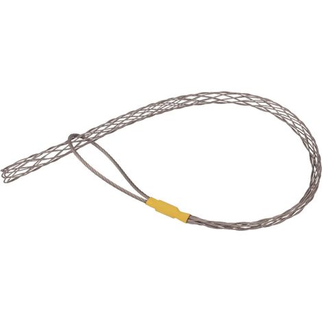 Kit de chaussettes de prise de câble en acier galvanisé antidérapant, ensemble de lassos de prise de câble pour tuyau, fil, prise flexible avec œil en maille et corde jaune (1/5)