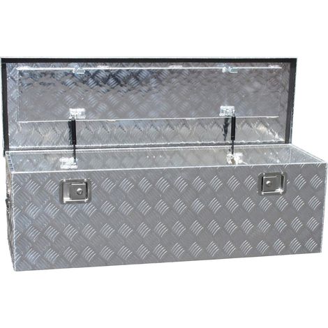 Bc-Elec – Coffre de chantier 1240x400x380mm – NETTB19 – Aluminium 1,3mm – Volume 180 litres – Double fermeture avec vérins