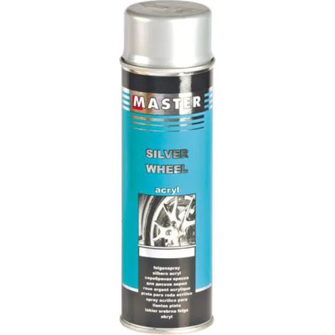 Pintura acrílica en aerosol plateada Troton para llantas