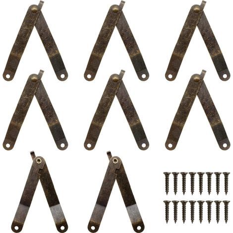 100 piezas de bisagras de soporte antiguas, bisagras de soporte flexibles, bisagras de soporte amortiguadoras utilizadas principalmente para puertas de armarios y gabinetes de cocina. (1/5)