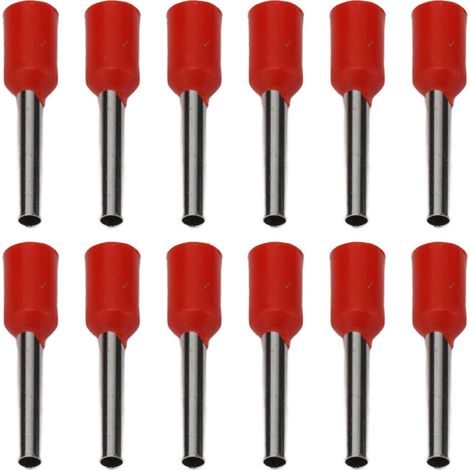 Connecteur électrique embout de fil isolé 1000 pièces, cosse cuivre PVC pré-isolée E1010, pour éclairage transport et câblage (1/5)