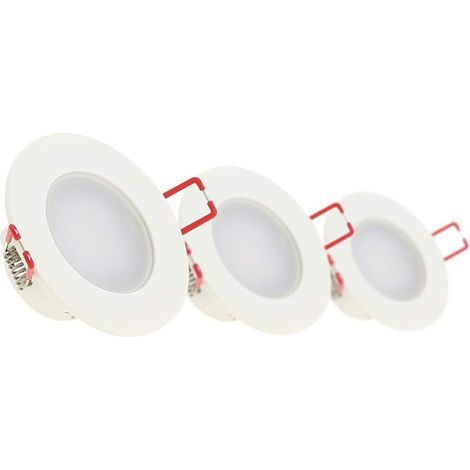 Set of 3 Recessed LED Spotlights, IP65, 6W, 345 Lumens, Neutral White, for Bathroom (1/5)