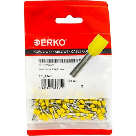 Puntale isolato TE 1.5/8 100 pz giallo ERKO (1/2)