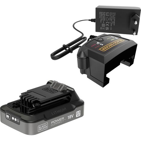 Black & Decker BDL2018S1B-QW Werkzeug-Akku und Ladegerät 18 V 2 Ah Li-Ion