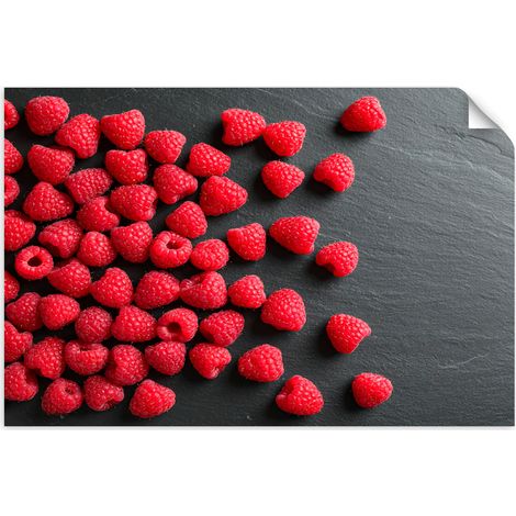 Selbstklebendes Poster – Wandsticker Himbeeren Früchte Natur 30x20 cm (1/3)
