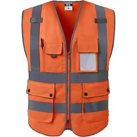 Gilets de sécurité / gilet de travail / gilet de sécurité Poches et zip frontal (1/5)