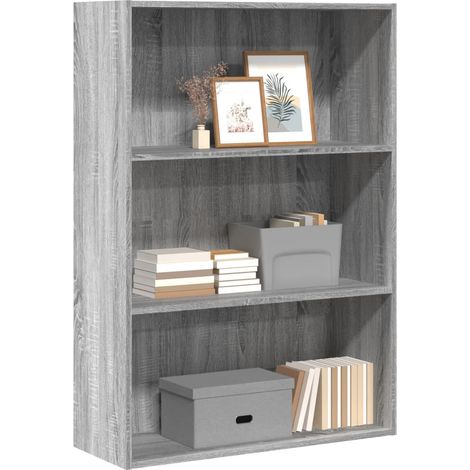 Bücherregal Grau Sonoma 80x30x114 cm Holzwerkstoff (1/5)