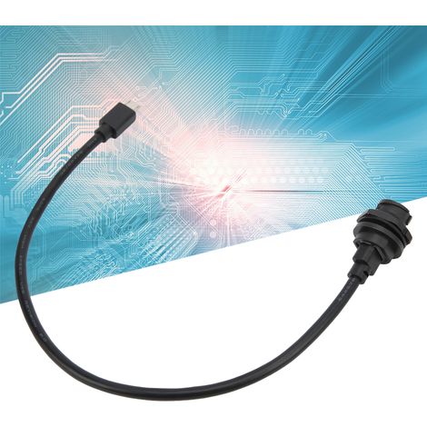 Wasserdichter USB-Anschluss E10MC-BF-F/MC-AM, Micro-USB-Buchse/Stecker mit Kabelkarte, rückseitiger Stecker, Länge 1 m. (1/5)