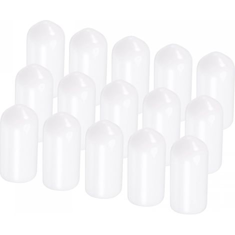 100 pièces Ronde Extrémité Capuchons Caoutchouc Couvercle 1/4" (1/5)