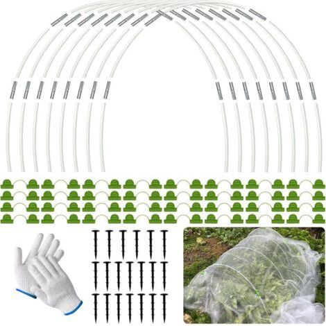 Arceau pour Serre Tunnel,90 Pièces Cerceau pour Serre de Jardin,Kit de Maison de Cerceau de Jardin,avec Gants,Garden Arceaux pour Serre Tunnel,pour la Protection du Givre Hivernal (1/4)
