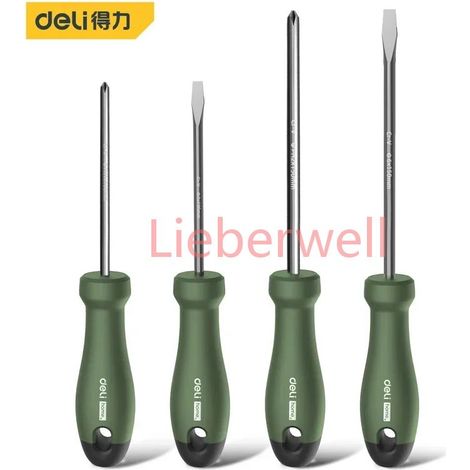 4 Pcs LIEBERWELL Multifunctional Hand Tool Set with High Carbon Steel Hammer, Pliers, Knife, Screwdriver and Wrench, Green, 7-Inch, for Home and Auto Repair (1/5)